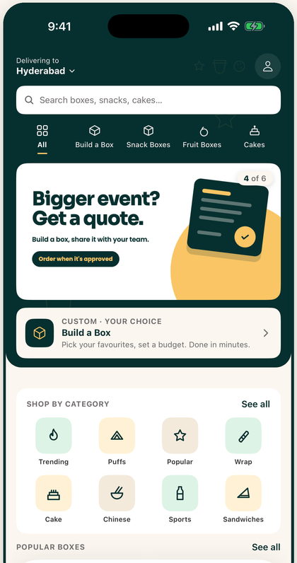 The Tidbeat app home screen
